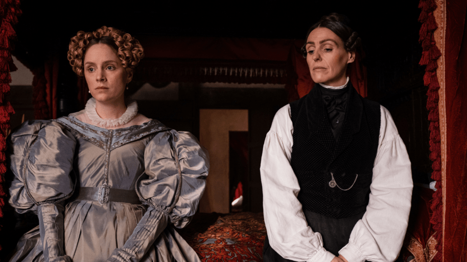 Anne Lister and Ann Walker sitting uncomfortably