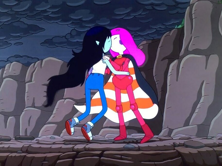 princess bubblegum and marceline kiss