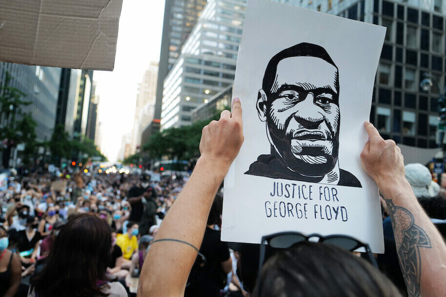 justice for george floyd protest sign