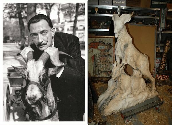 Salvador Dali goat sculpture