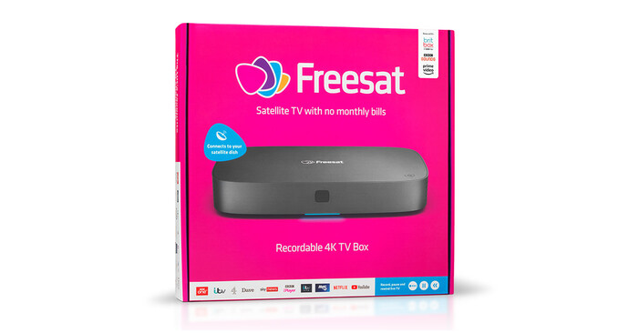 Freesat recordable box packaging