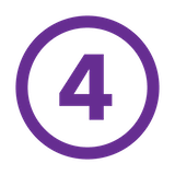 number 4 purple