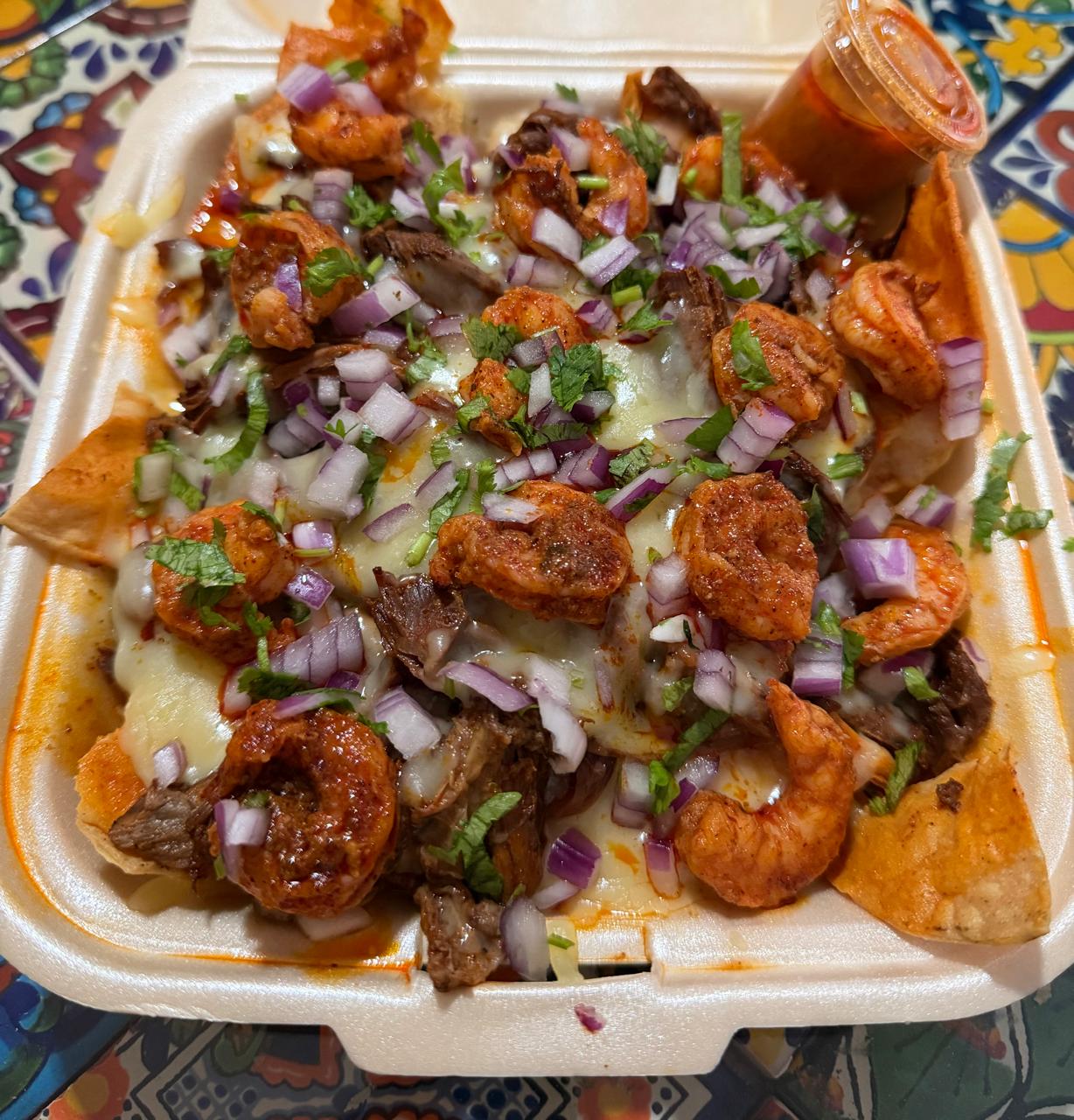 Surf N Turf Beef Birria Nachos