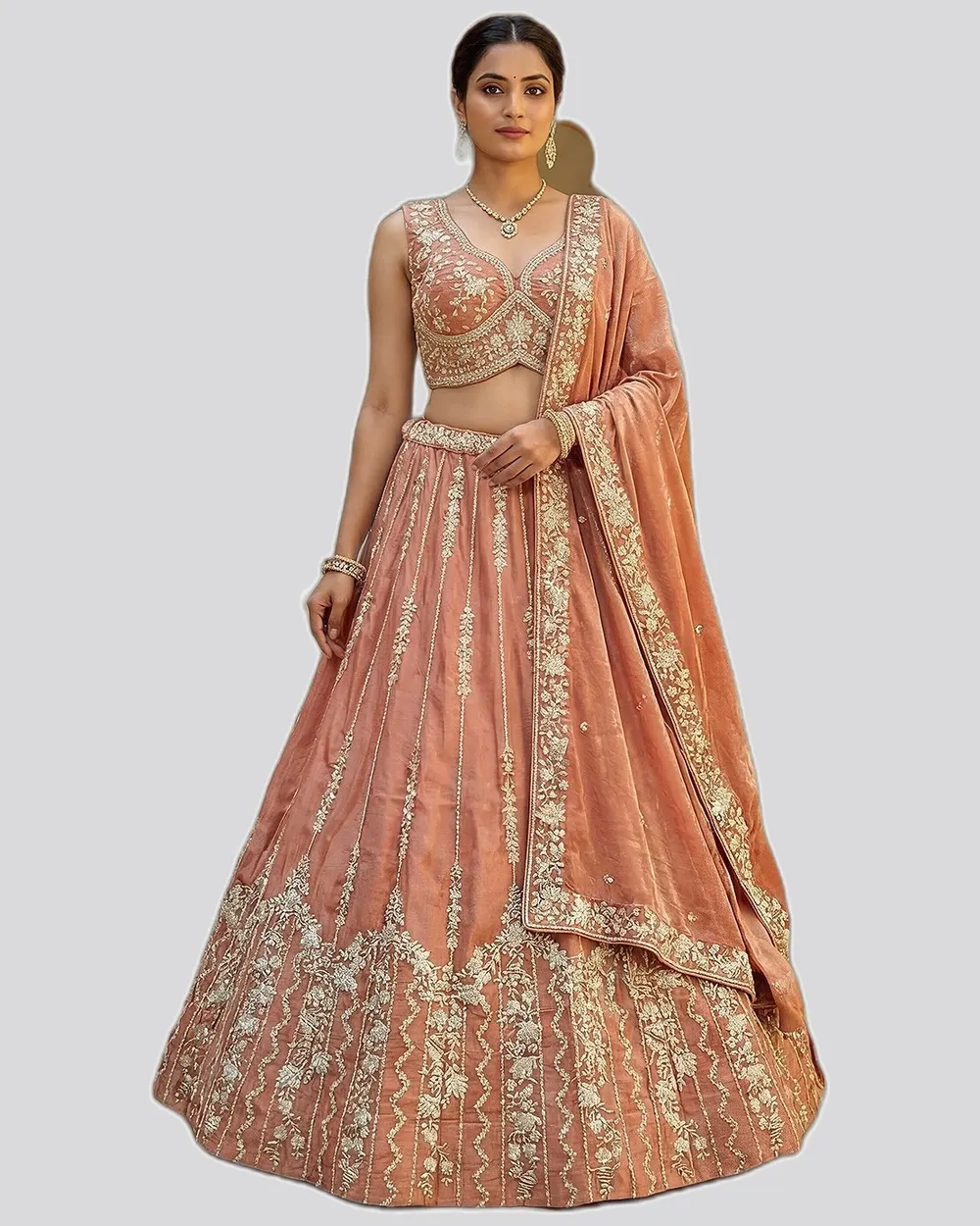 Premium Chiffon Embroidered Heavy Work Lehengas