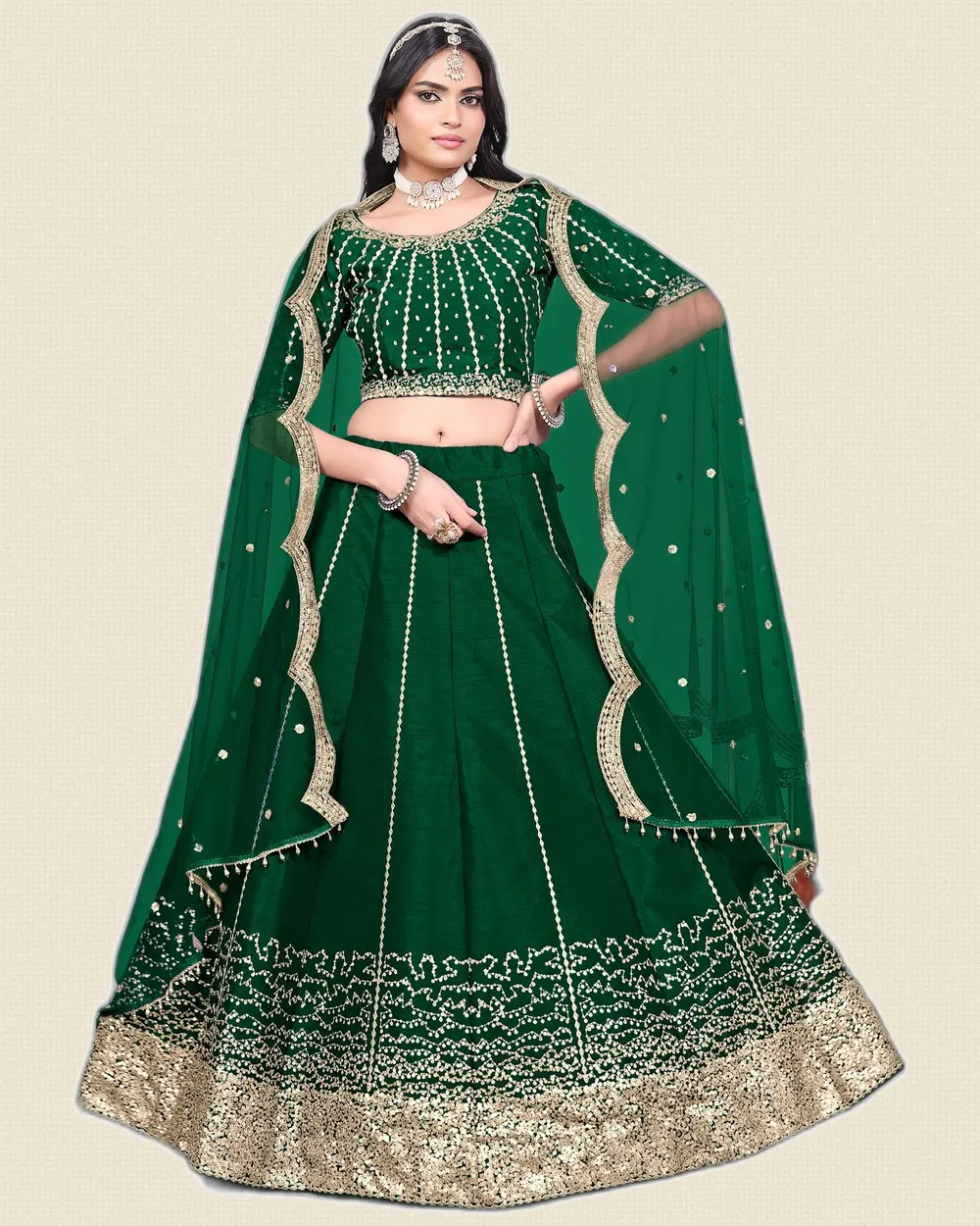 Mehvish V36  Art Silk Designer Lehengas
