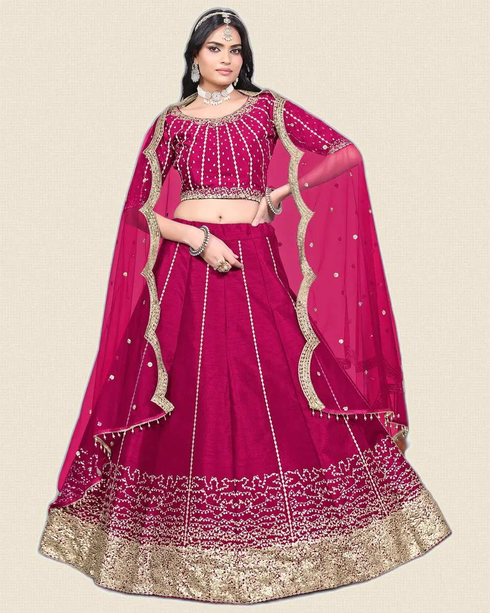 Mehvish V36  Art Silk Designer Lehengas
