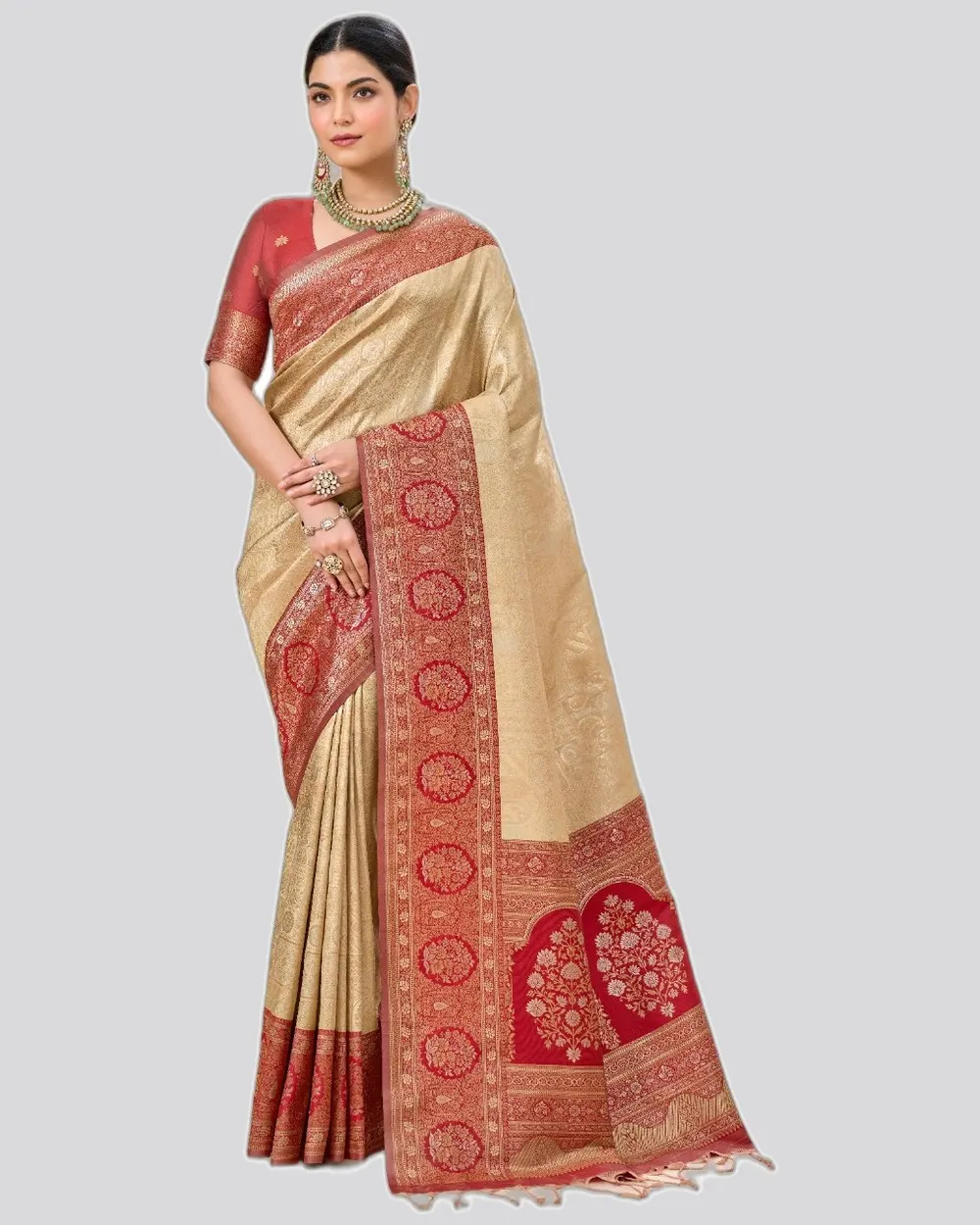 Kanjivaram Silk Broad Border Regular Saree