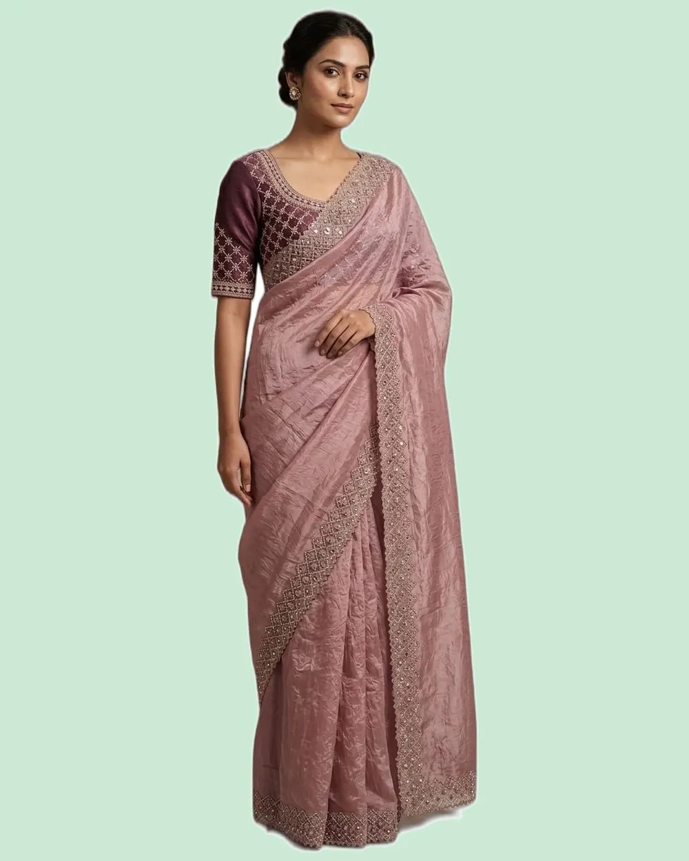 Fancy Bridal Traditional Border Work Sarees