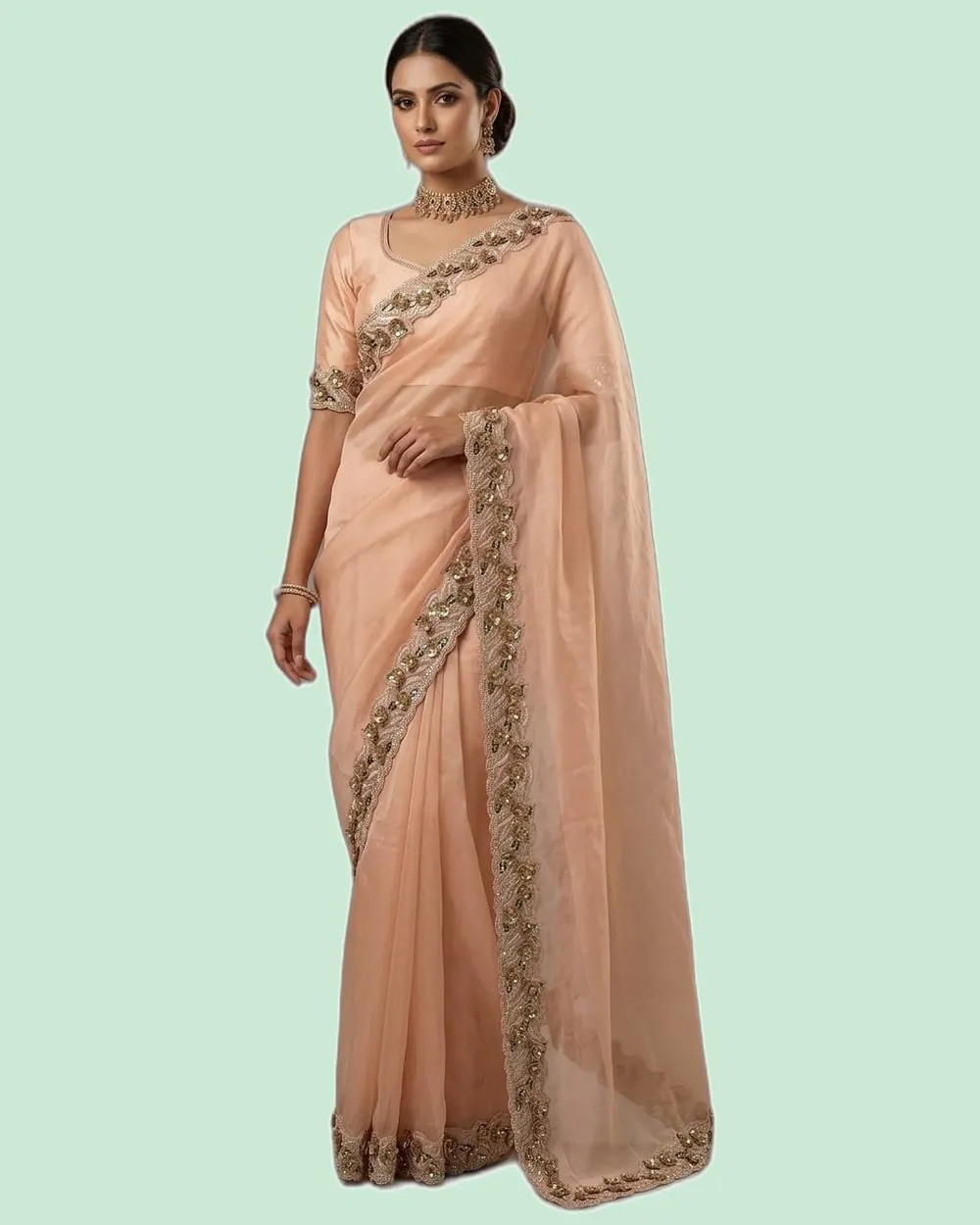 Fancy Bridal Traditional Border Work Sarees