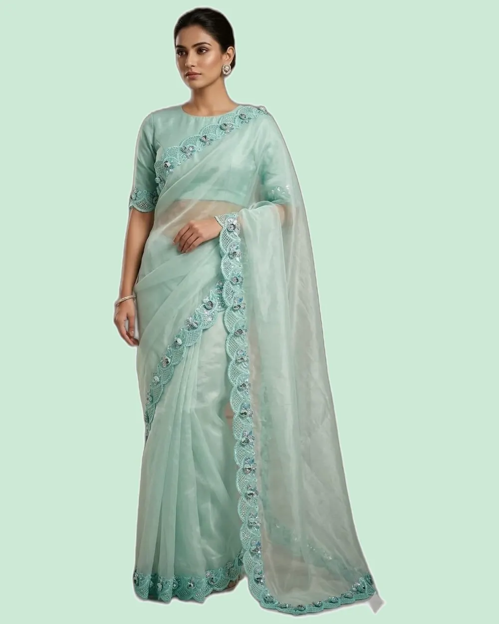 Fancy Bridal Traditional Border Work Sarees