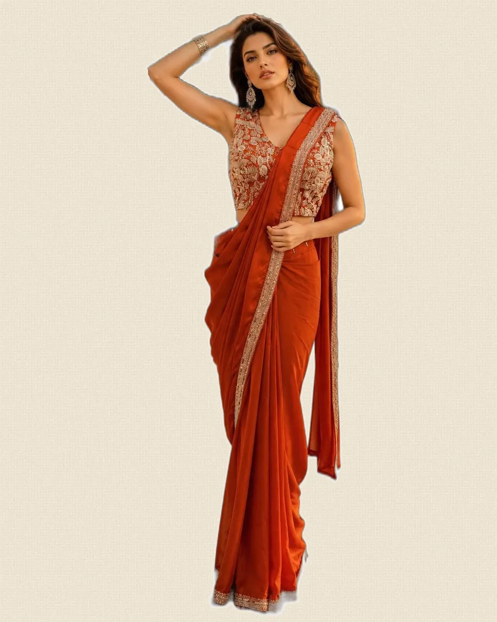 Exclusive Partywear Armani Satin Sarees