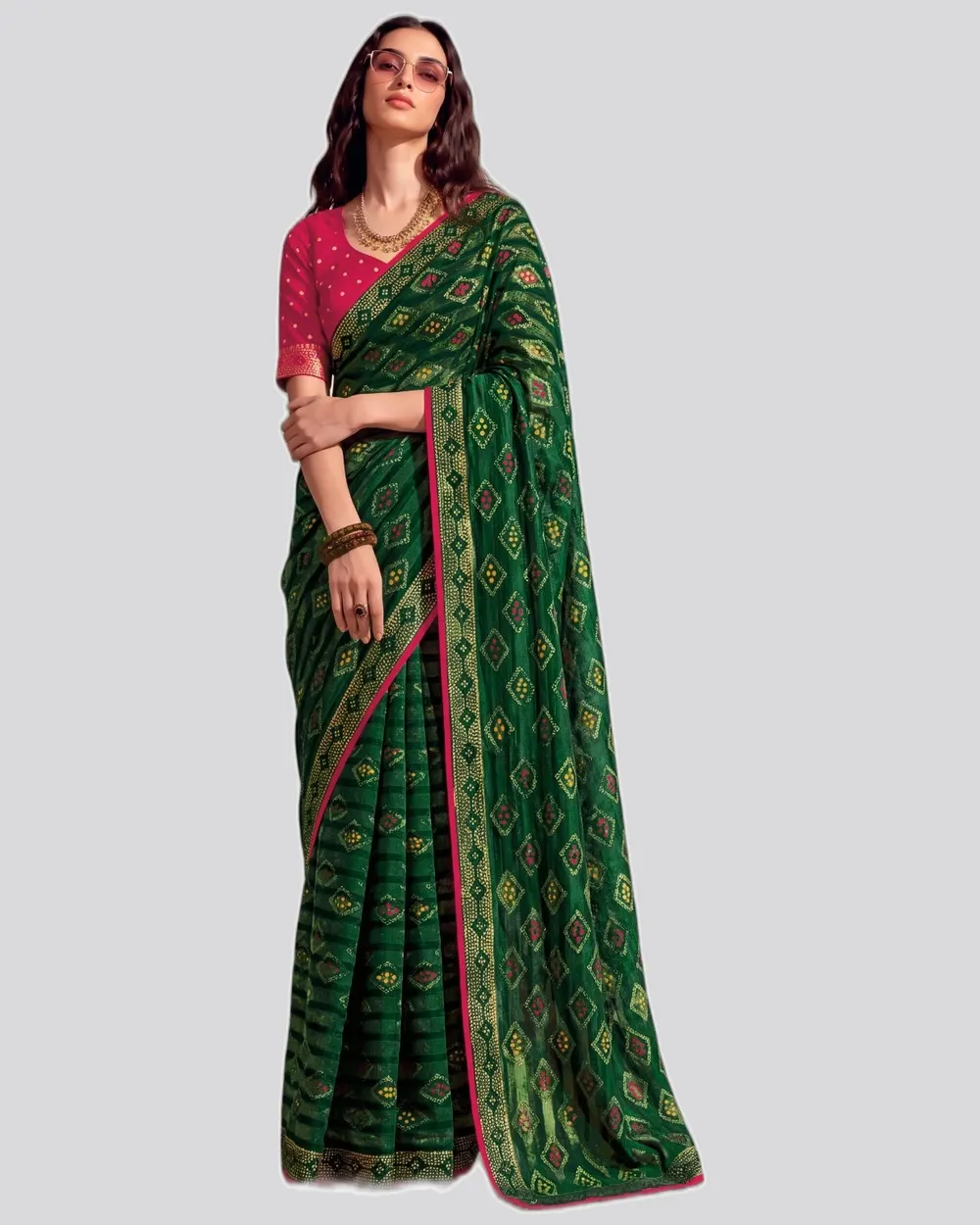 Icloth V19 Classical Fandy Chiffon Sarees