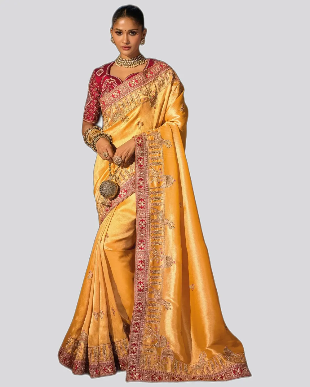Elegant Fancy Fabric Designer Celebration Sarees