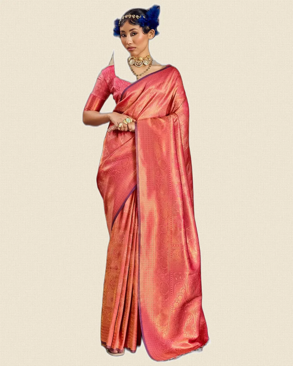 Festival Wear Silk Handloom Weaving Sarees