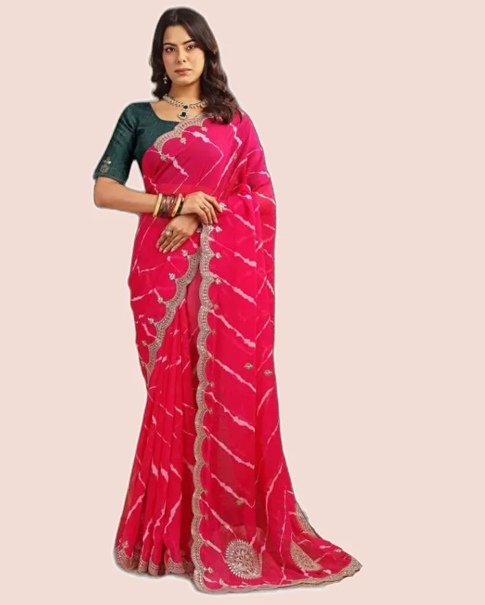 Heavy Gotta C-Pallu Leheriya Sarees
