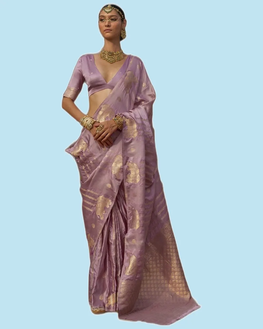Gaj-Gamini Satin Silk Festival Sarees
