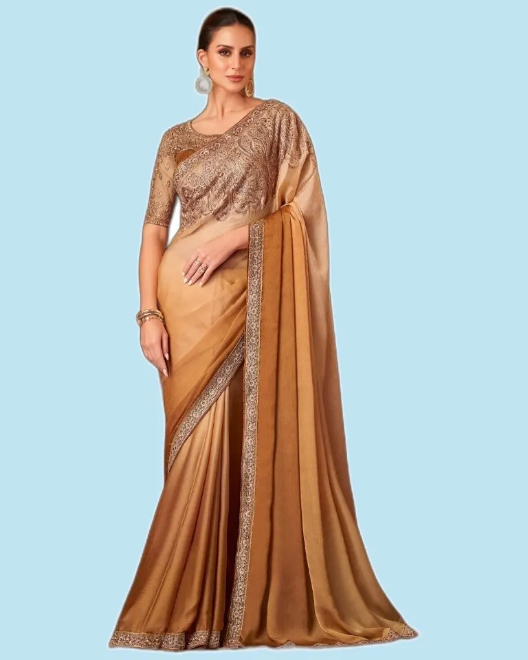Moti Fancy Fabric Designer Border Sarees