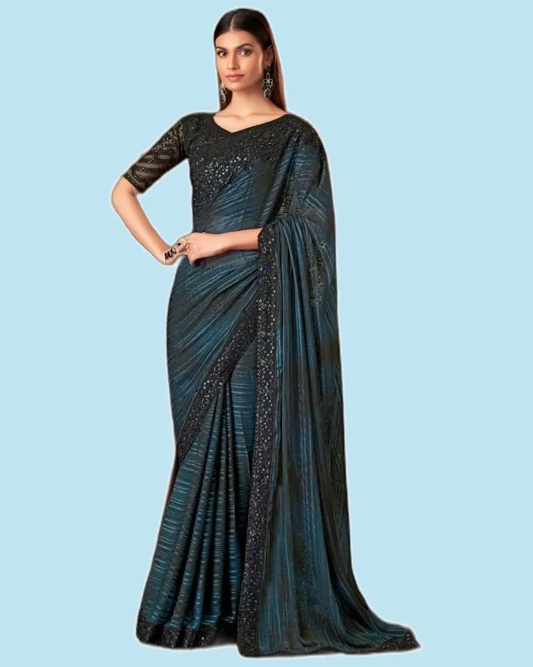 Moti Fancy Fabric Designer Border Sarees