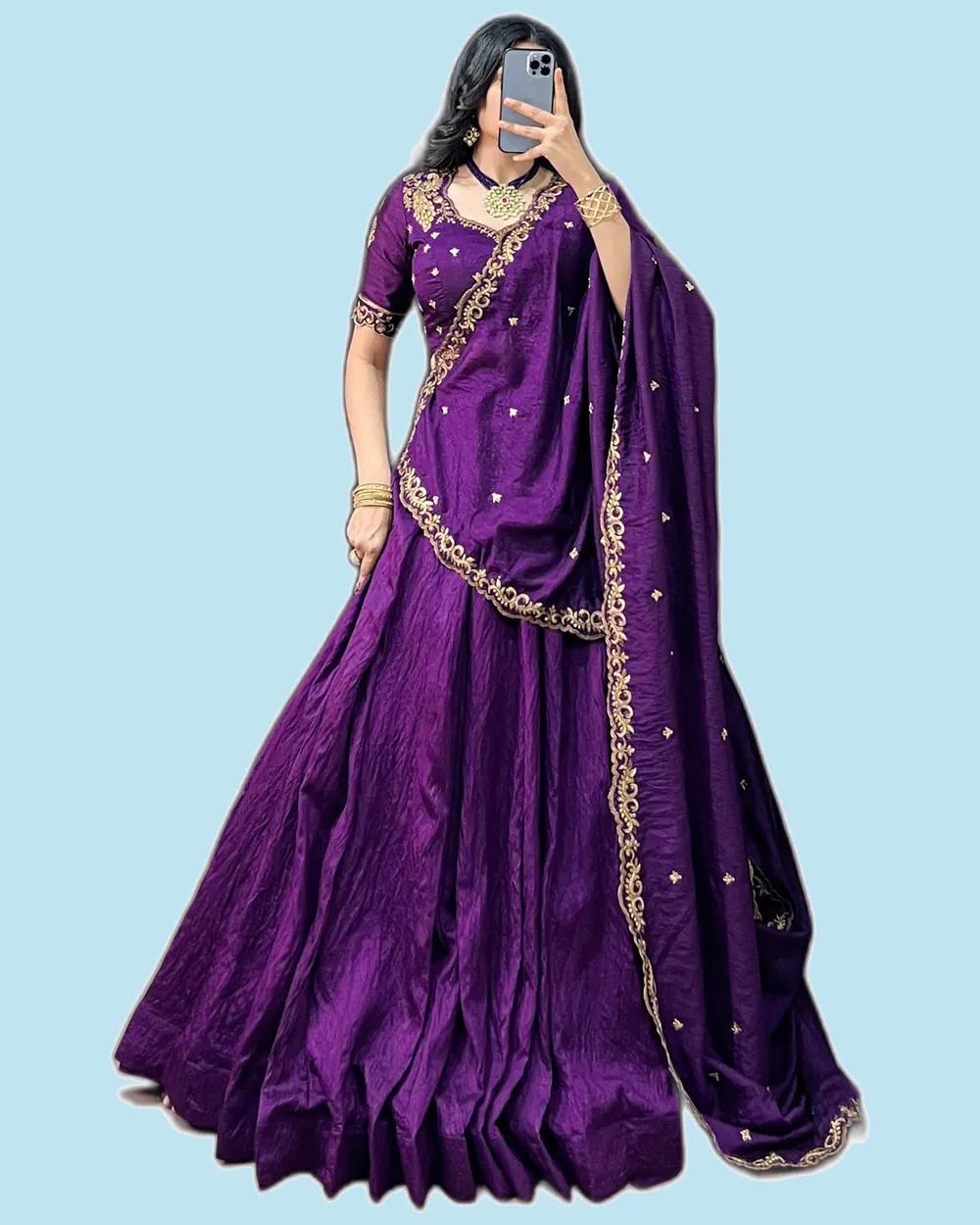 Embroidery Work NC Silk Regular Lehengas