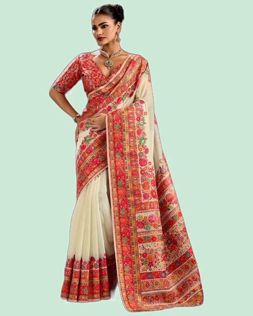 Festival Wear Munga Cotton Handloom Weaving Sarees