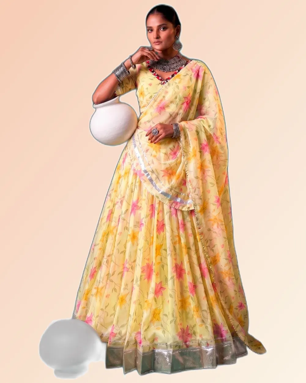 Navratri Celebration Tabby Silk Lehenga Collection