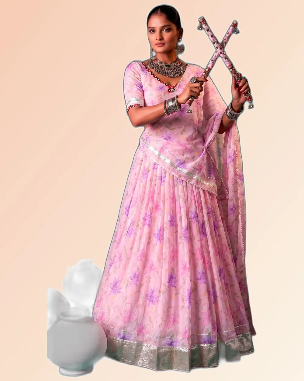 Navratri Celebration Tabby Silk Lehenga Collection