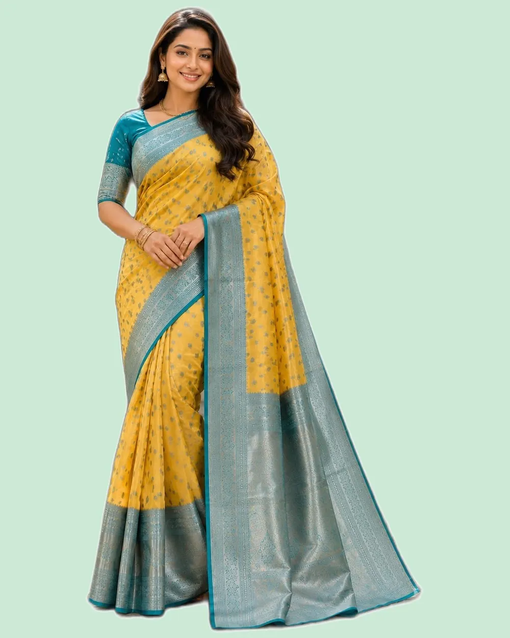 Casual Soft Tissue Silk Jacquard Border Sarees
