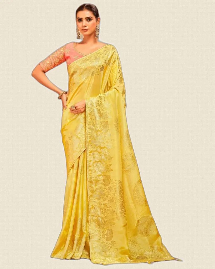 Meghrani  Smooth Rich Finish Ho Silk Zari Sarees