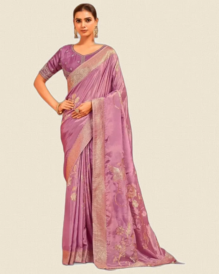 Meghrani  Smooth Rich Finish Ho Silk Zari Sarees