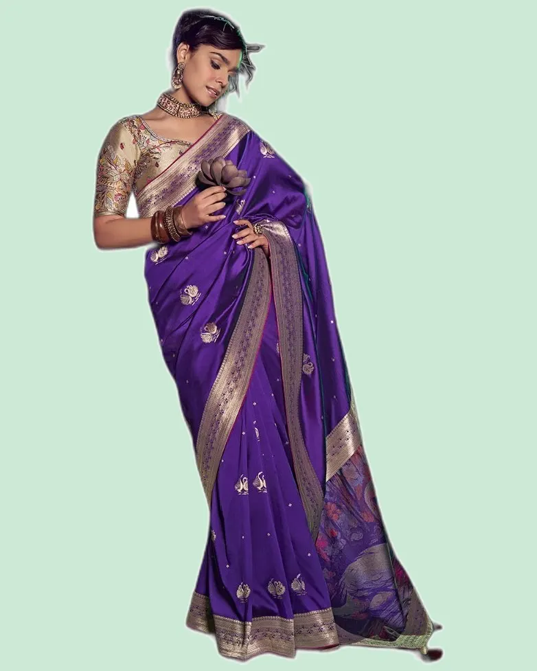 Luxery Traditional Viscose Silk Zari Border Sarees