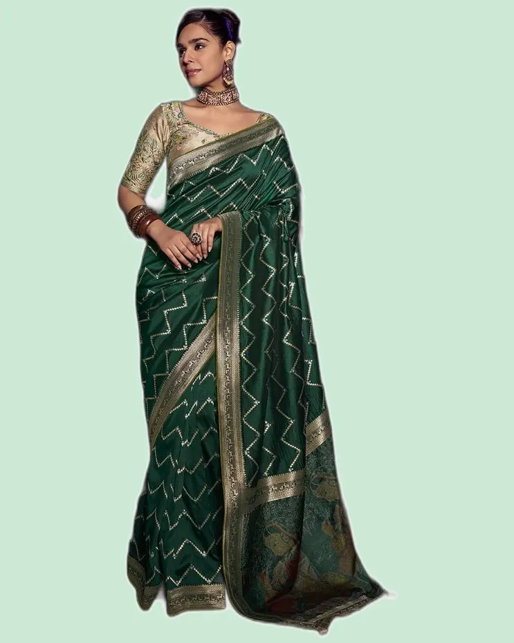 Luxery Traditional Viscose Silk Zari Border Sarees