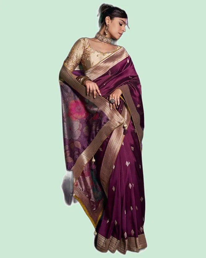Luxery Traditional Viscose Silk Zari Border Sarees