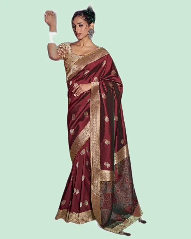 Luxery Traditional Viscose Silk Zari Border Sarees