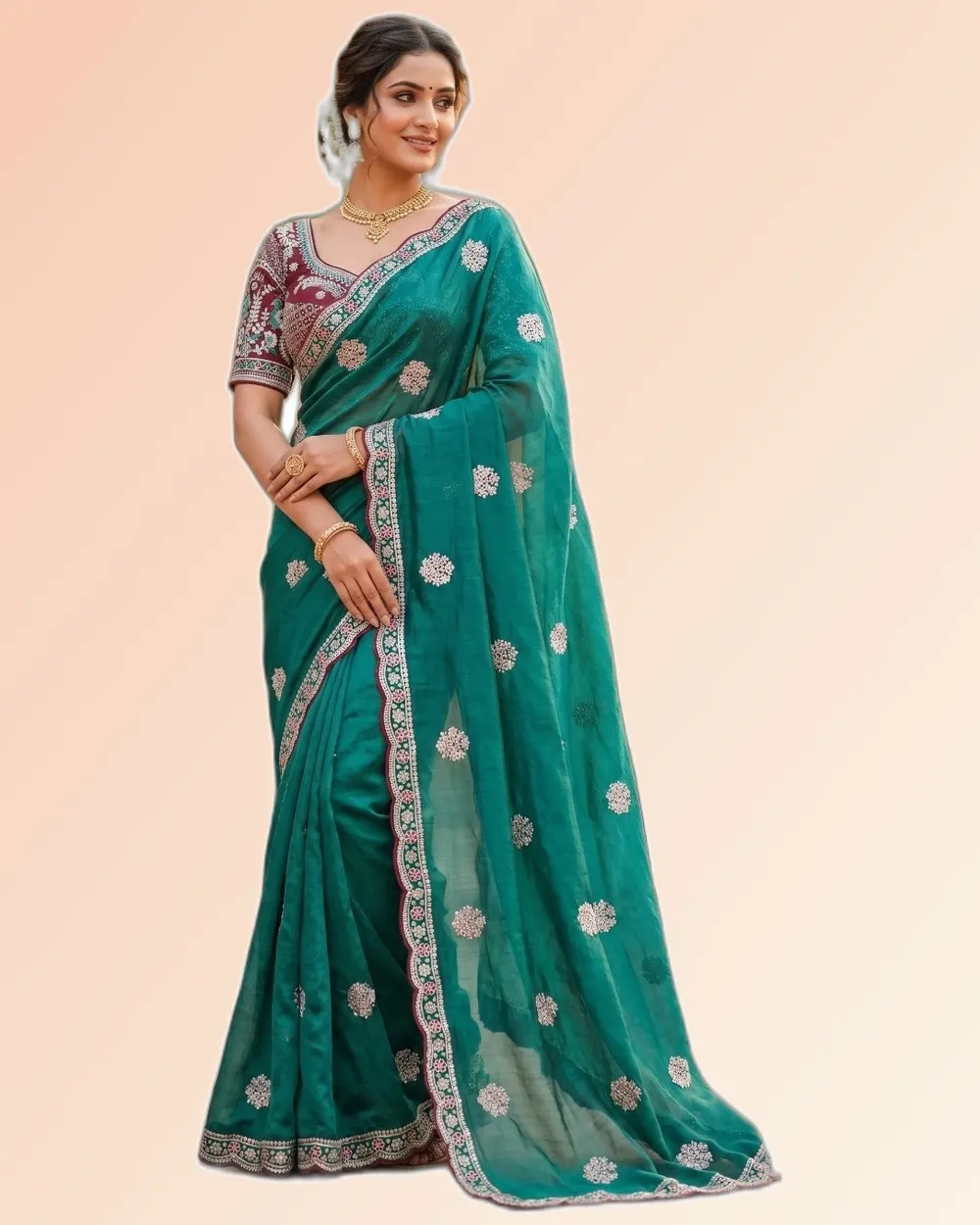 Elegant Fendy Satin Heavy Border Butta Sarees