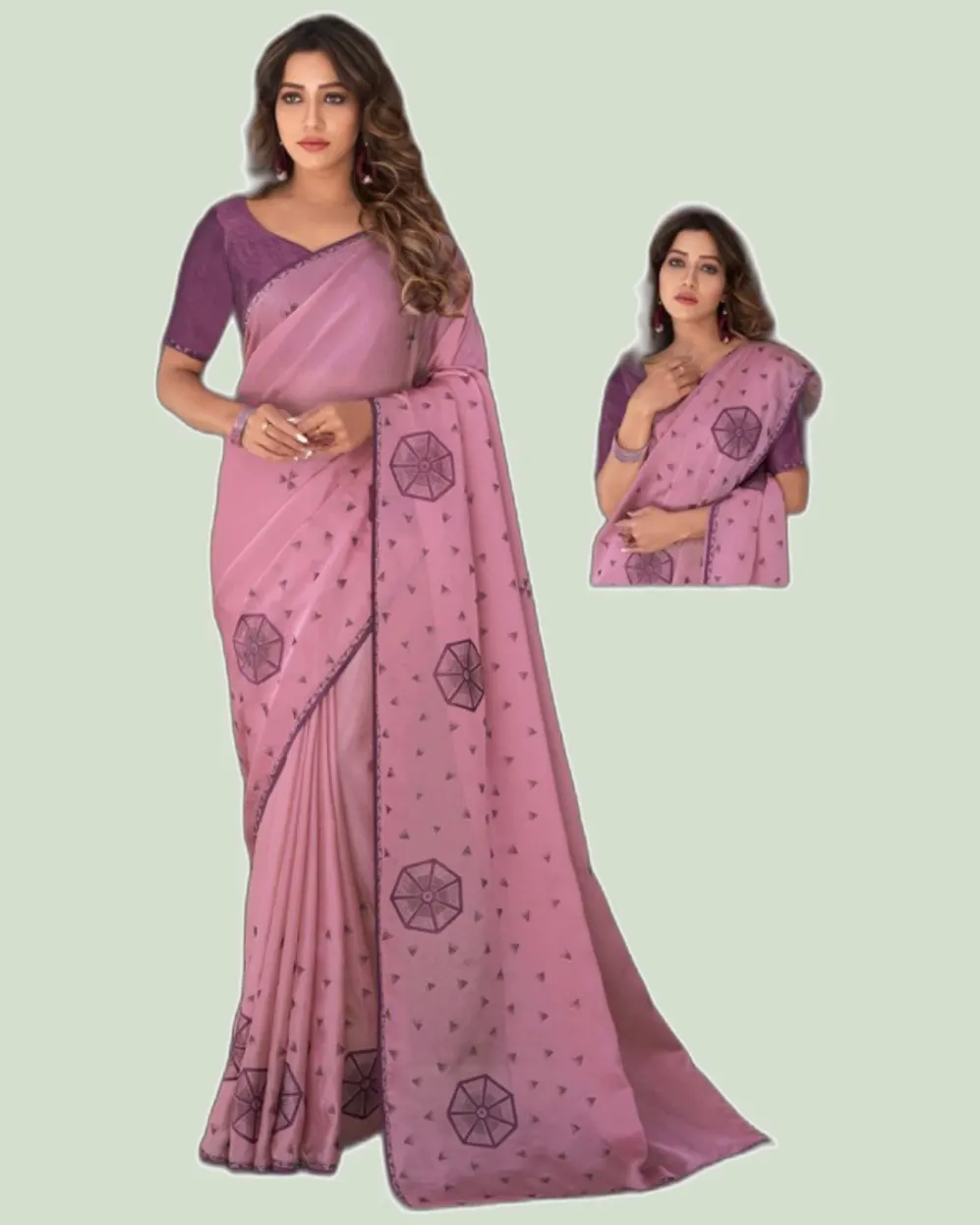 Premium Wear Crape Satin Festival Sarees