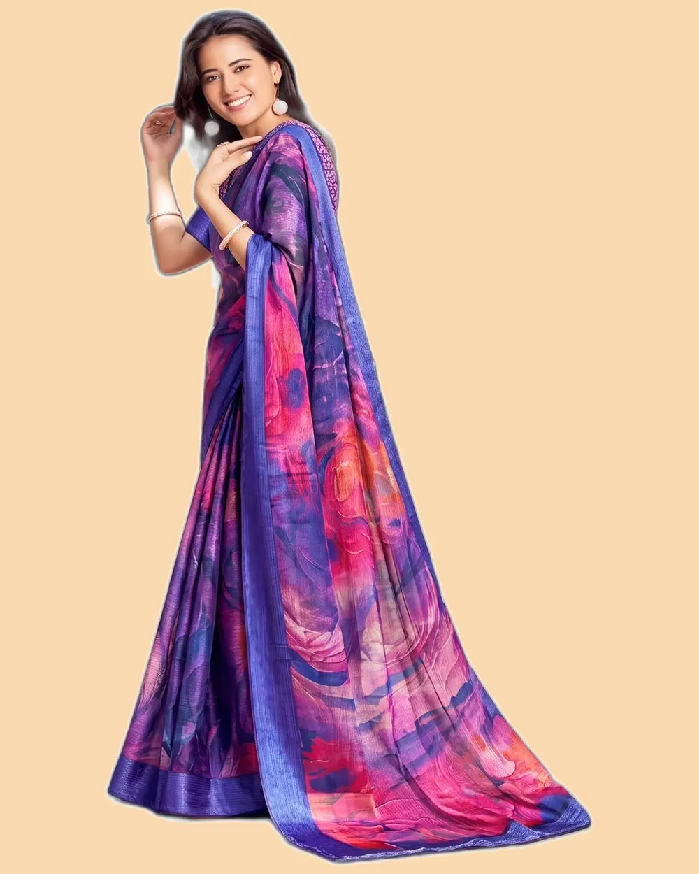Glamorous Siya Silk Digital Print Regular Sarees