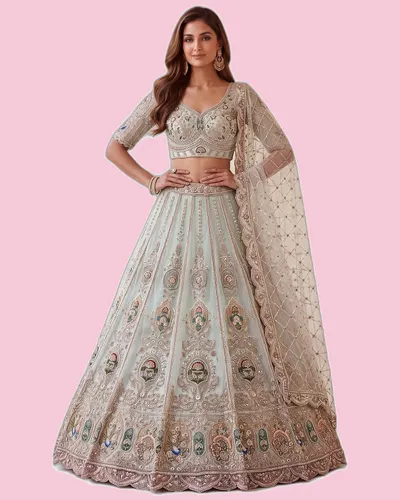 Partywear Net Lehenga Couture