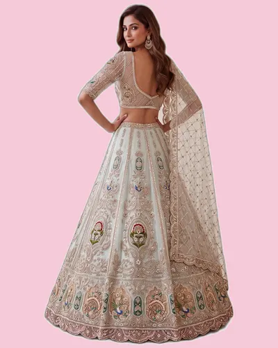 Partywear Net Lehenga Couture — image 3