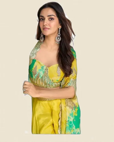 Sayuri Chinon Silk Indo-Western Designer Dresses — image 4