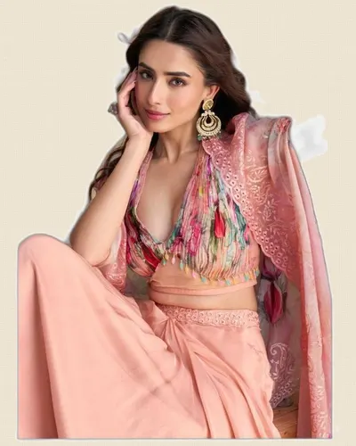 Sayuri Chinon Silk Indo-Western Designer Dresses — image 2