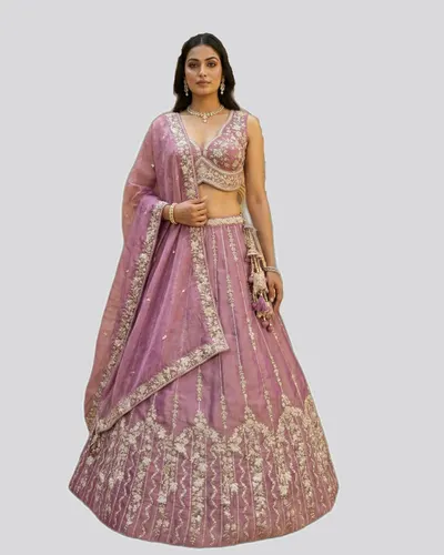 Premium Chiffon Embroidered Heavy Work Lehengas