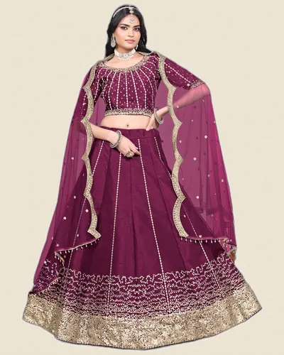 Mehvish V36  Art Silk Designer Lehengas