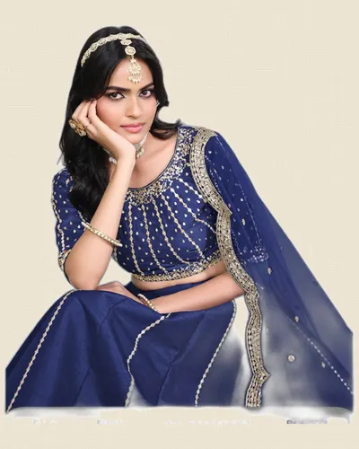 Mehvish V36  Art Silk Designer Lehengas — image 3
