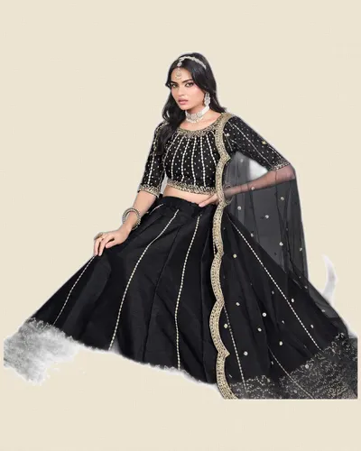 Mehvish V36  Art Silk Designer Lehengas — image 3
