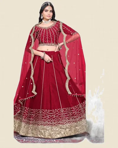 Mehvish V36  Art Silk Designer Lehengas — image 4