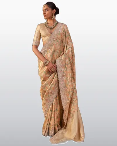 Puranik Viscose Border Work Sarees