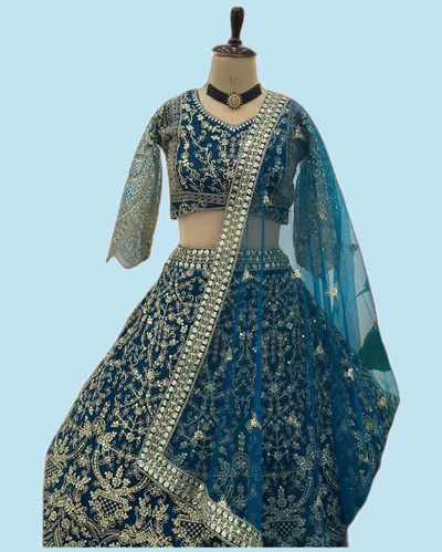 Luxury Graceful Butterfly Net  Heavy Work Designer Dresses — image 2