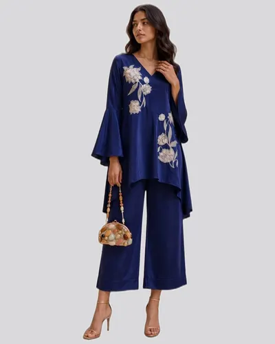 Pure Natural Crape Western Suit