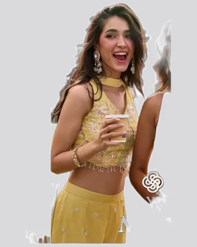Premium Real Chi̇non Simar Silk Indo-Western Designer Suits — image 5