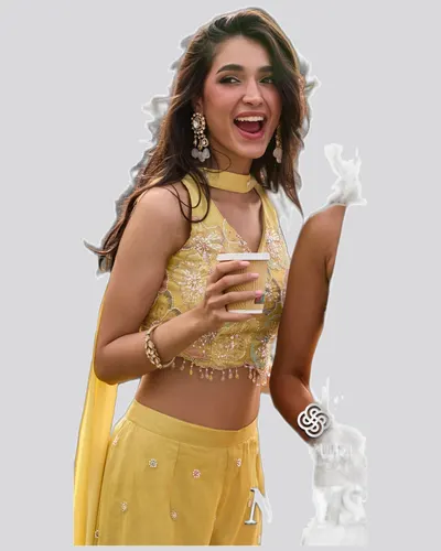 Premium Real Chi̇non Simar Silk Indo-Western Designer Suits — image 4